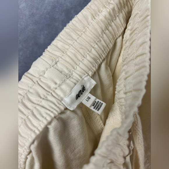 Aerie High Waisted Go-For-It Baggy Cargo Pant in‎ Toasted Coconut Size L - Picture 7 of 10